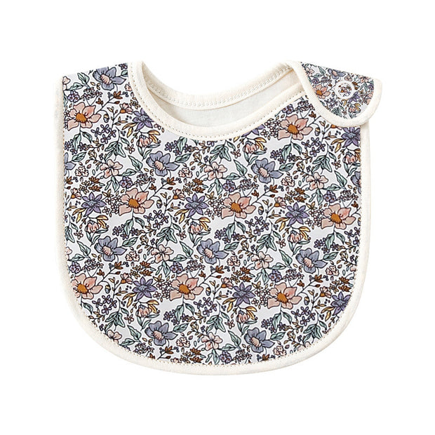 Baby Cotton Cute Printed Spit Towel Baby Bib Rice Pocket