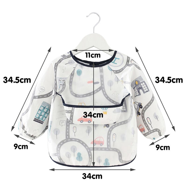 Waterproof Long-Sleeved Anti-Wear Baby Eating Clothes