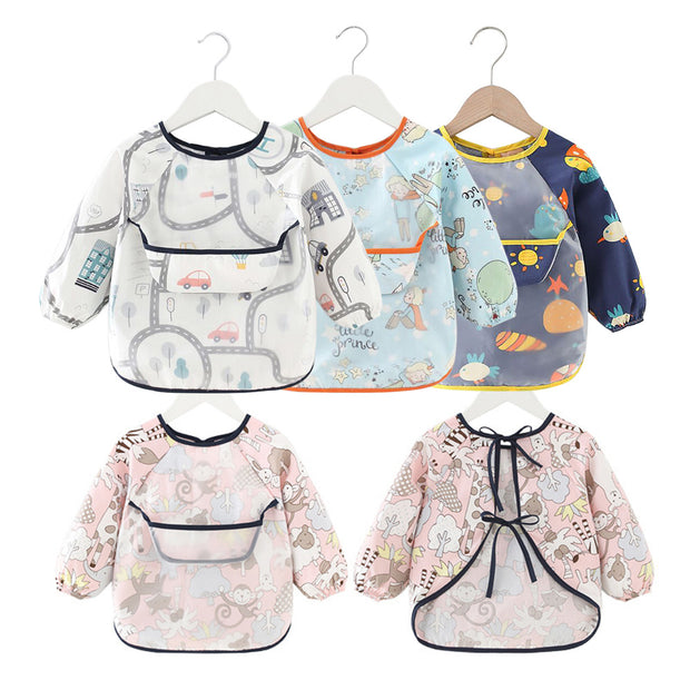 Waterproof Long-Sleeved Anti-Wear Baby Eating Clothes