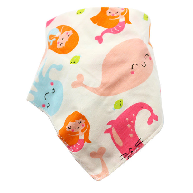 Baby Bibs Waterproof Triangle Cotton Cartoon Child Baberos Bandana Bibs Dribble Bibs Newborn Slabber Absorbent Cloth