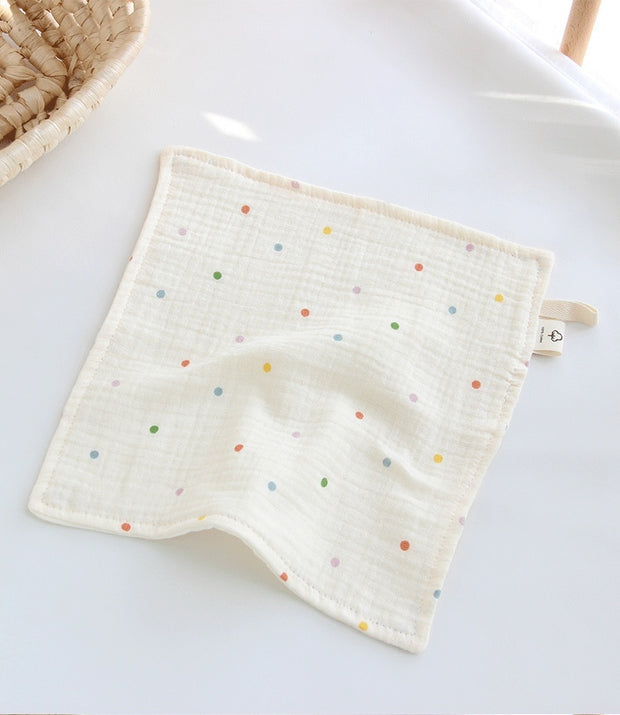 Four-layer Gauze Baby Saliva Towel Floral Newborn Baby Face Towel Handkerchief