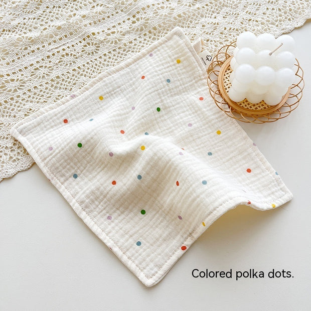 Four-layer Gauze Baby Saliva Towel Floral Newborn Baby Face Towel Handkerchief