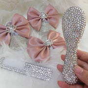 Handmade Bowknot Rhinestone Baby Girl Shoes Hair Band