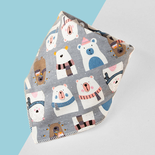 Triangle Scarf Children's Bib Double-sided Saliva Towel Custom