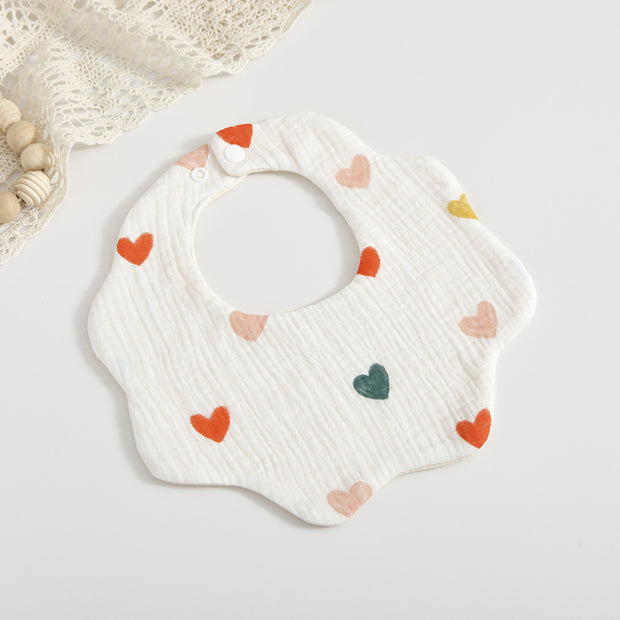 Baby 6-layer Cotton Gauze Petal Bib