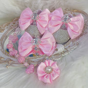 Handmade Bowknot Rhinestone Baby Girl Shoes Hair Band