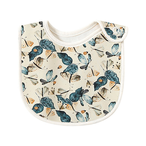 Baby Cotton Cute Printed Spit Towel Baby Bib Rice Pocket