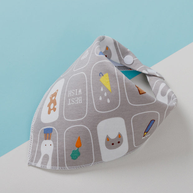 Triangle Scarf Children's Bib Double-sided Saliva Towel Custom