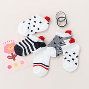 5 Pairs Of Baby Girls Cotton Mesh Newborn Socks