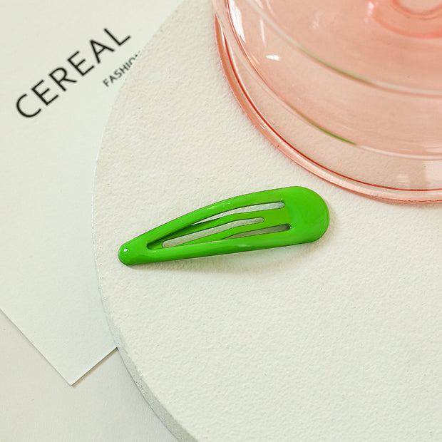 Drop-shaped Clip Paint Epoxy Female BB Clip Headdress Hairpin