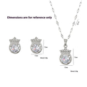 Japanese And Korean Style Zircon Niche Design Fashion Accessories Crown Necklace