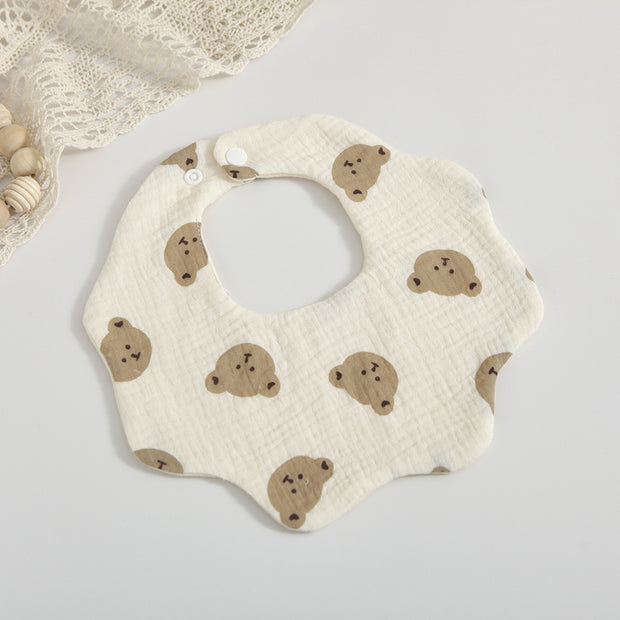 Baby 6-layer Cotton Gauze Petal Bib