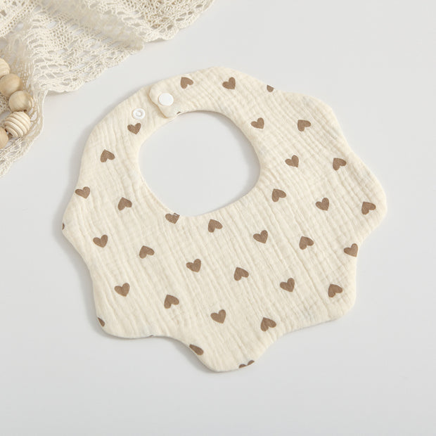 Baby 6-layer Cotton Gauze Petal Bib